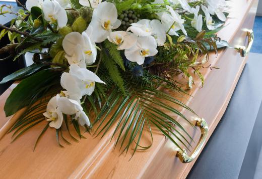 Caskets may be stored in a crypt.