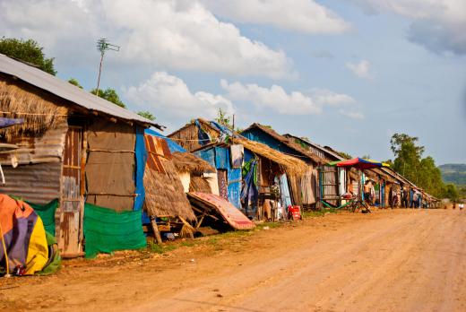 Many Africans lived in terrible slums during apartheid.