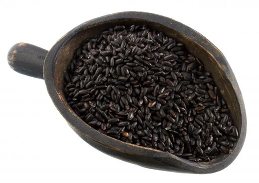 Black rice, also known as forbidden rice, is relatively rare.