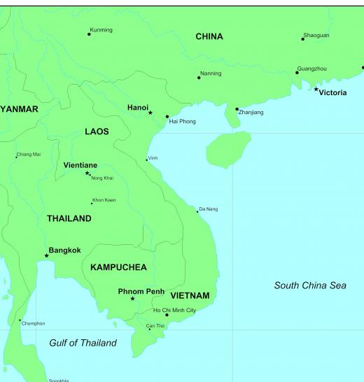 Map of South East Asia.