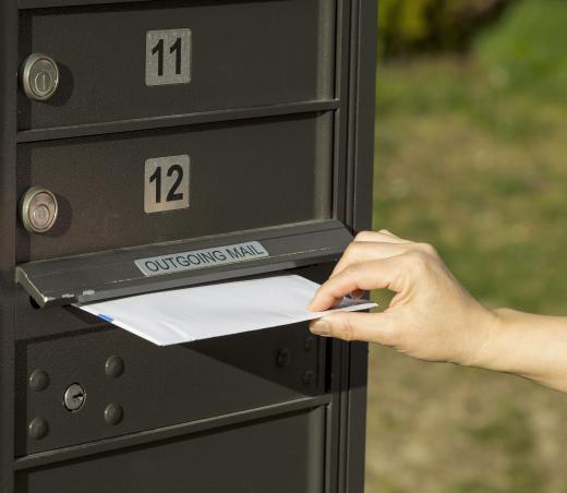 Letters are one form of snail mail sent through the postal service.